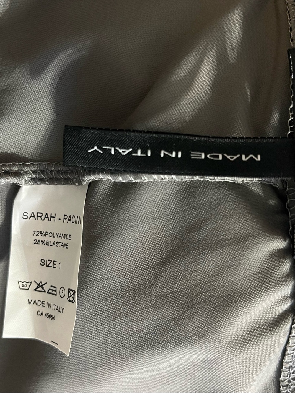 Sarah Pacini Charcoal Gray Slim Stretch Pants Sz 1 (Small) - Picture 3 of 3